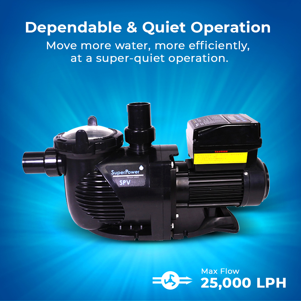 Emaux SPV150 Variable 3 Speed 1.5hp Swimming Pool Spa Pump Eco Friendly