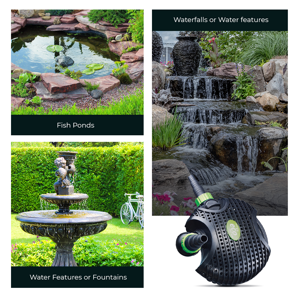 Details about   Jebao Water Feature Pump Fountain Outdoor 350 450 750 1200 LPH Garden Fish Pond 