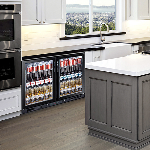 Buy Chillmax Black 2Door Glass Bar Fridge Refrigerators