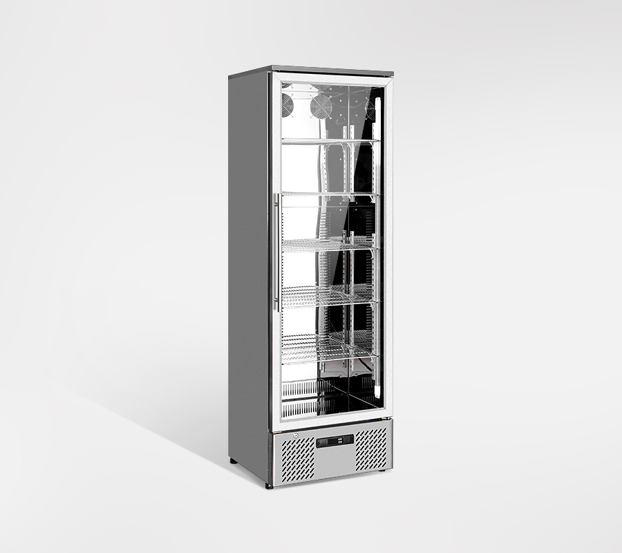 1-door stainless steel upright fridge