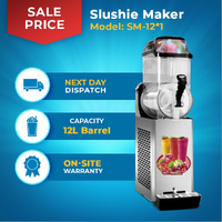 Slushie Maker 12L - 1x12L Black - Commercial Unit Free PU