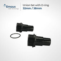 2pc Emaux Union Set with O-ring 32mm / 38mm Male Thread Adapter