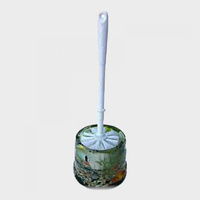 Tropical Fish Bluewash Toilet Brush and Holder