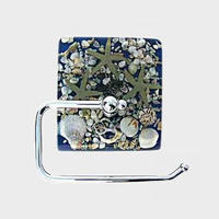 Sand and Shell Bluewash Toilet Roll Holder 