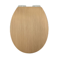 Natural Woodgrain MDF Soft Close Toilet Seat