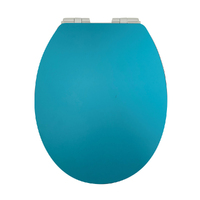 Light Blue MDF Soft Close Toilet Seat