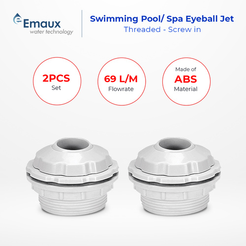 2pc Emaux Swimming Pool Spa Eyeball Jets Nozzles