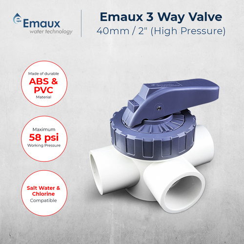 Emaux 3-Way Valve Pressure [Size: 40mm/1.5]