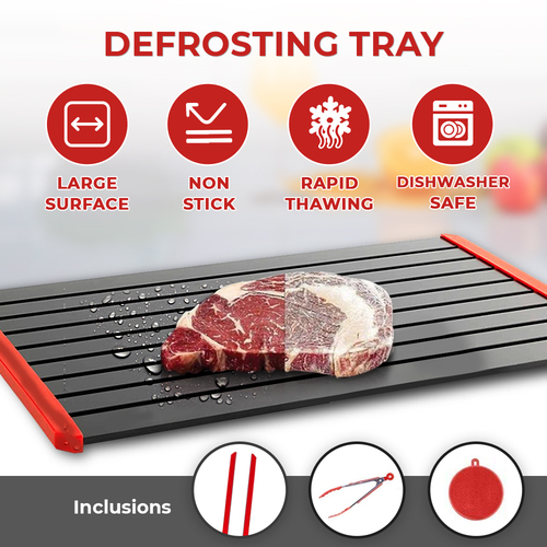 Defrosting Tray for Meat Fast Thawing Plate Board,Thawing Tray for Frozen Meat,Faster Defrosting Frozen Food,No Electricity Required 