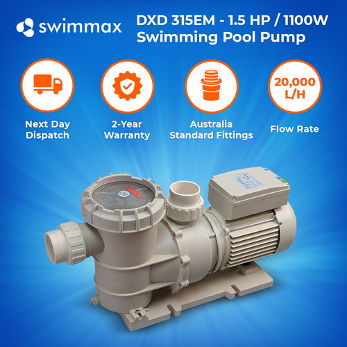 DXD 315EM - 1.5HP Swimming Pool Pump Self Priming 20,000 L/H Filter Pump