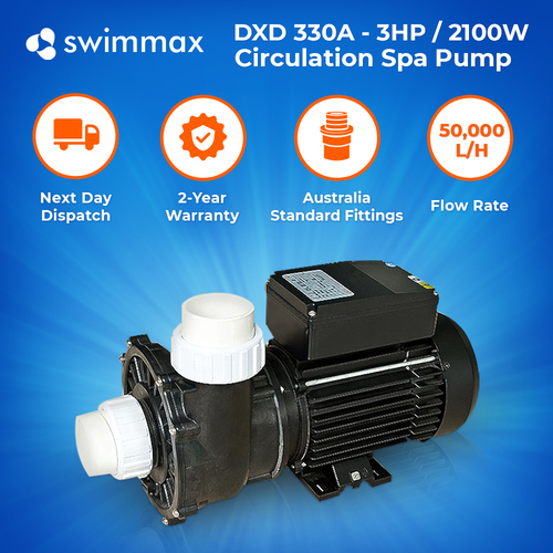 DXD 330A - 3HP Circulation Spa Pool Pump