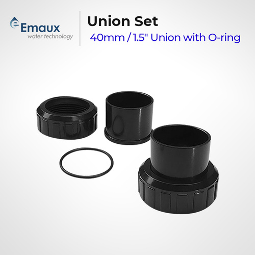Emaux Union Set with O-ring 40mm / 1.5"