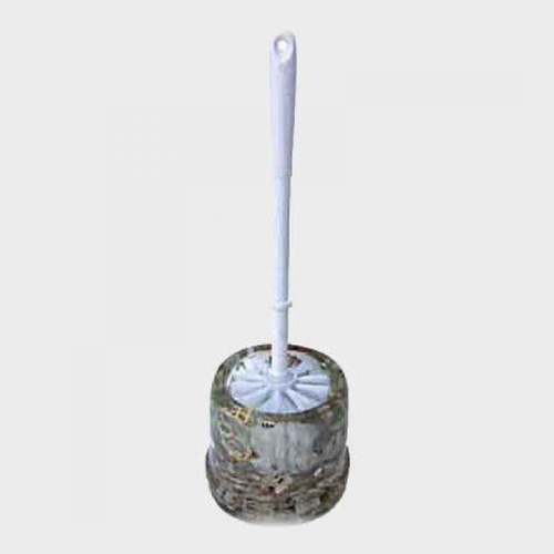 Sand and Shell Clear Toilet Brush and Holder