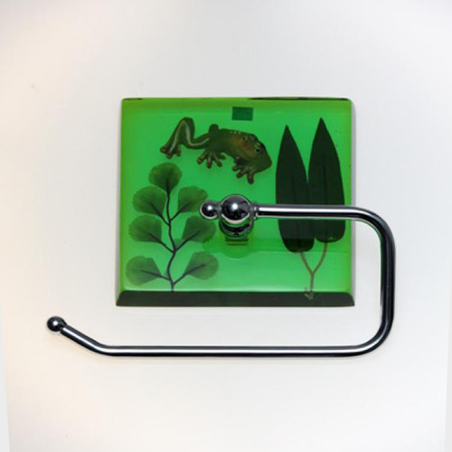 Green Tree Frog Toilet Roll Holder 