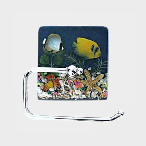 Tropical Fish Blue Toilet Roll Holder 