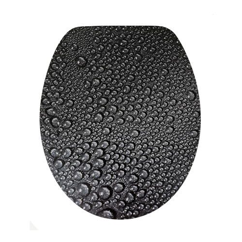 Water Droplets Soft Close Toilet Seat