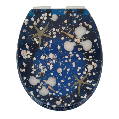 Sand and Shell Bluewash Soft Close Toilet Seat
