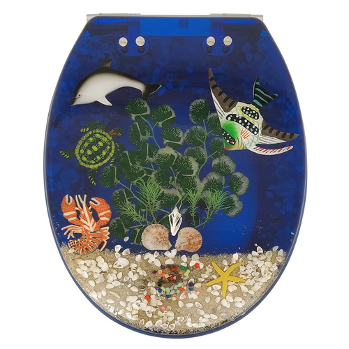 Mixed Marine Bluewash Soft Close Toilet Seat