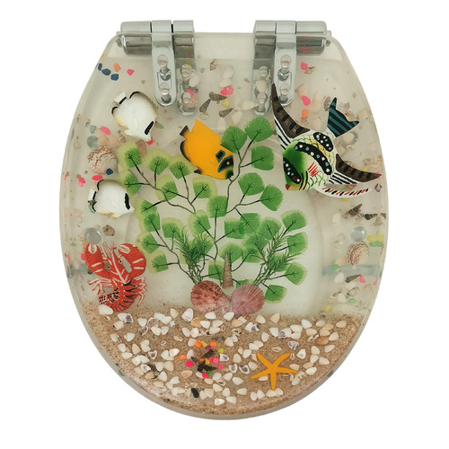 Tropical Fish Clear Soft Close Toilet Seat