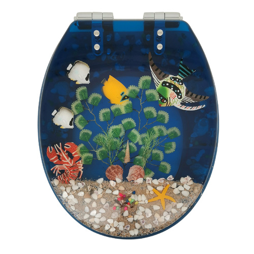 Tropical Fish Bluewash Soft Close Toilet Seat