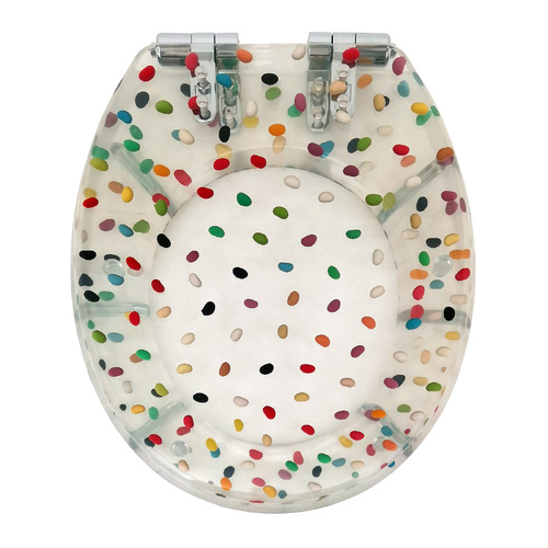 Jelly Bean Clear Soft Close Toilet Seat