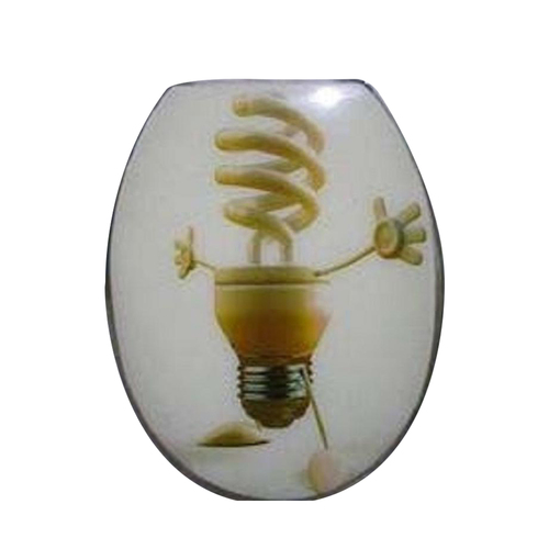 Orange Light Bulb 2pce Toilet Seat
