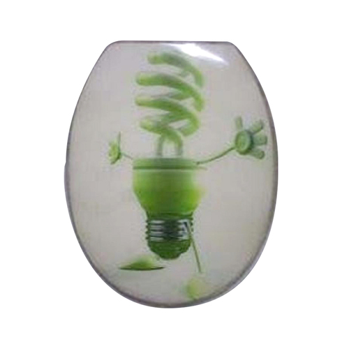 Green Light Bulb 2pce Toilet Seat