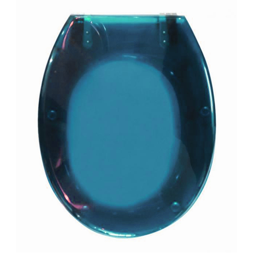 Transparent Blue Toilet Seat