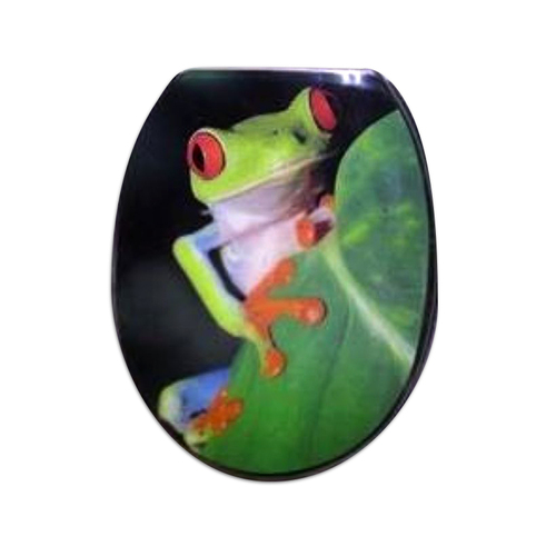 Frog on Leaf Toilet Seat